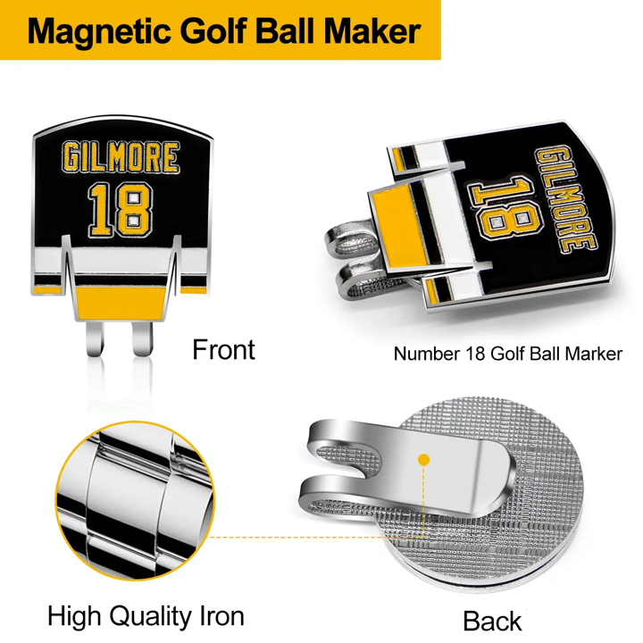 Marker with hat clip ⛳️ GILMORE 18 Golf Marker– Never Lose Your Marker Again! 🎯