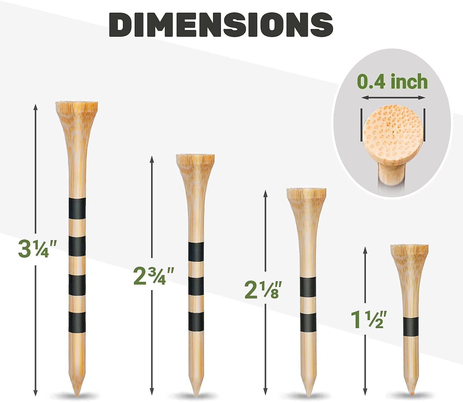 πΏ Eco-Friendly Bamboo Golf Tees β Adjustable Height for the Perfect Swing! β³π₯