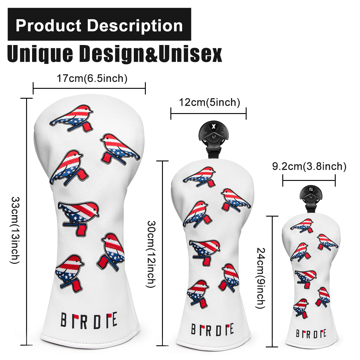 Birdies Golf Club Headcovers (Driver, Wood, Hybrid)β Fun, Durable, & Stylish! π¦ποΈββοΈ