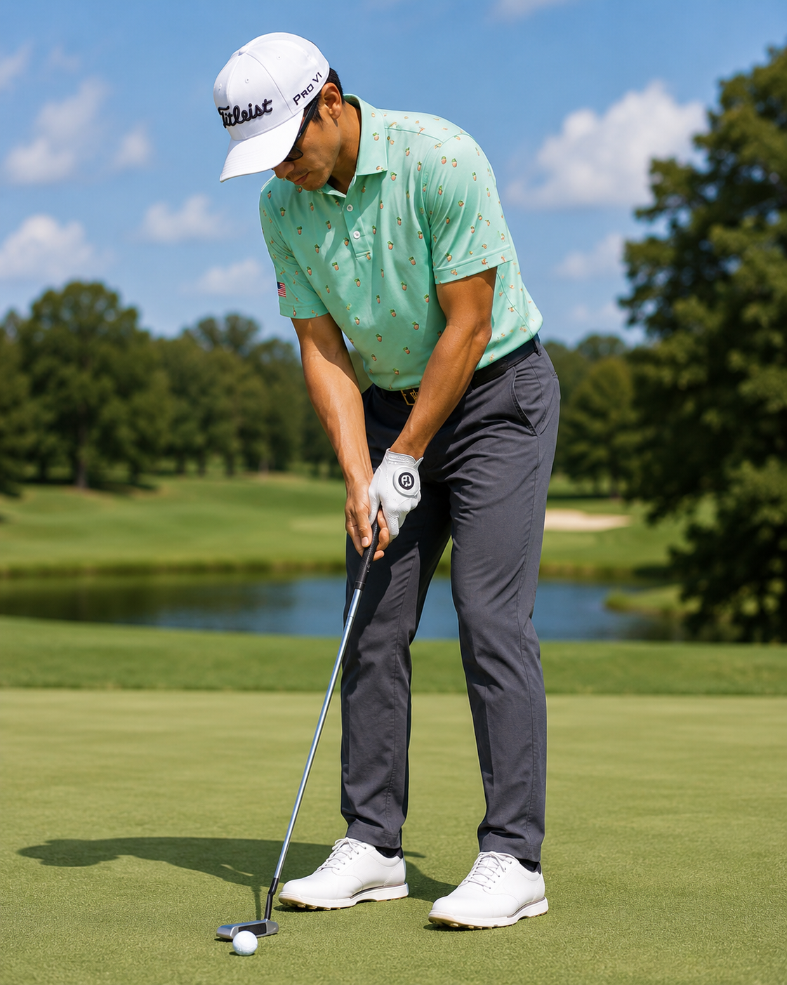 (Men) UniCaddie Ace Golf Polo β Crisp, Classic, Cool in Green!