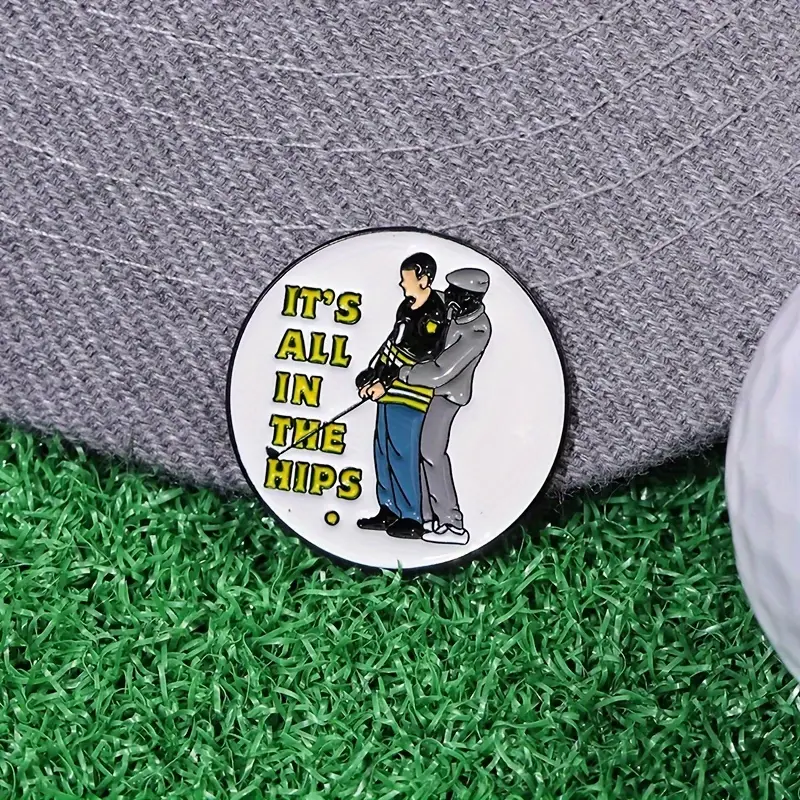 Marker with hat clip ⛳️ITS ALL IN THE HIPS Golf Marker– Never Lose Your Marker Again! 🎯
