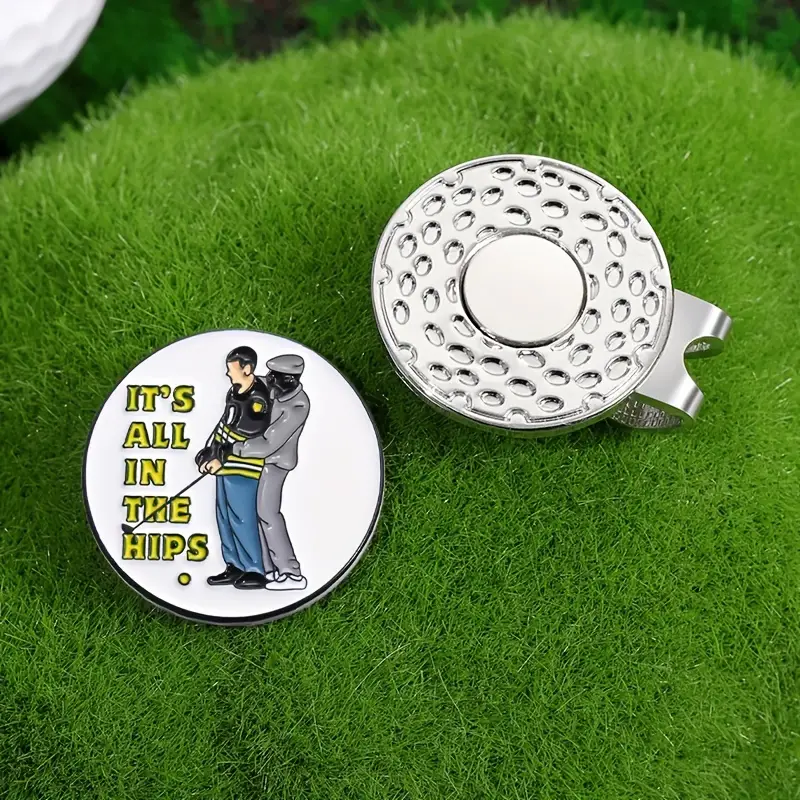 Marker with hat clip ⛳️ITS ALL IN THE HIPS Golf Marker– Never Lose Your Marker Again! 🎯