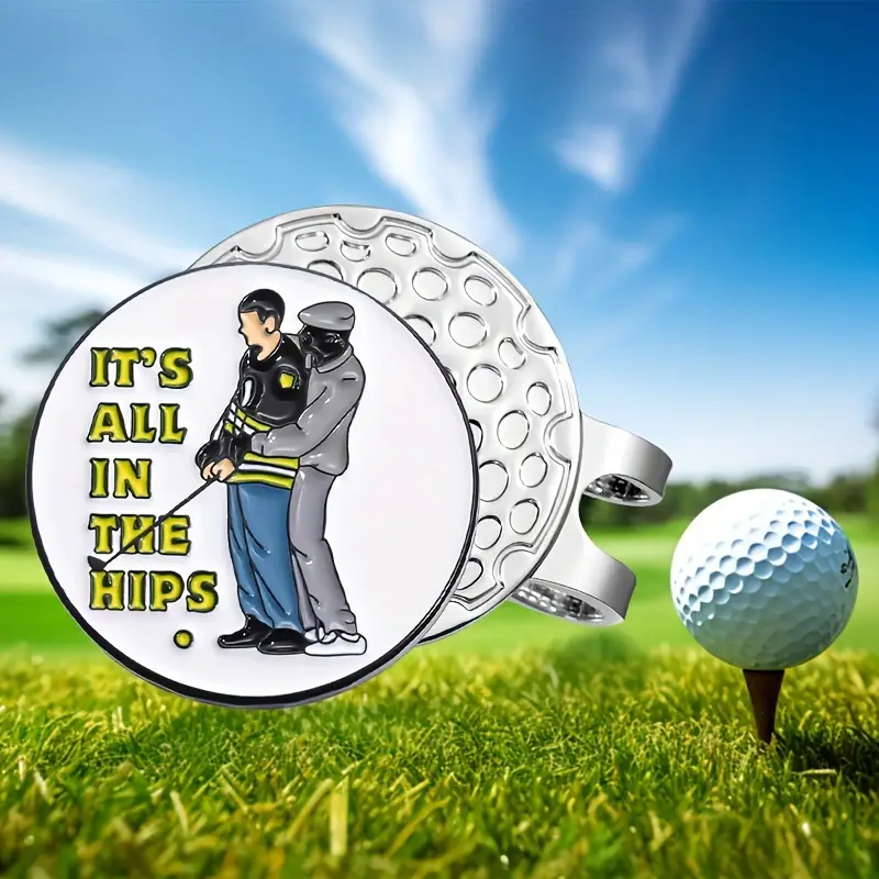 Marker with hat clip ⛳️ITS ALL IN THE HIPS Golf Marker– Never Lose Your Marker Again! 🎯