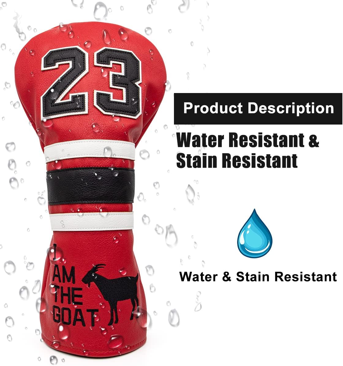 23 GOAT Golf Club Headcovers (Driver, Wood, Hybrid)β Fun, Durable, & Stylish! π¦ποΈββοΈ