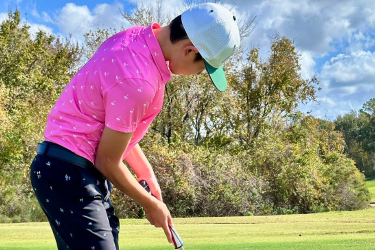 (Men) UniCaddie Ace Golf Polo β Crisp, Classic, Cool in Pink!