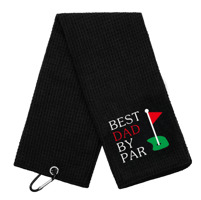 ⛳ Microfiber Golf Towel – "Best Dad by PAR" for the Win! 🎯💥