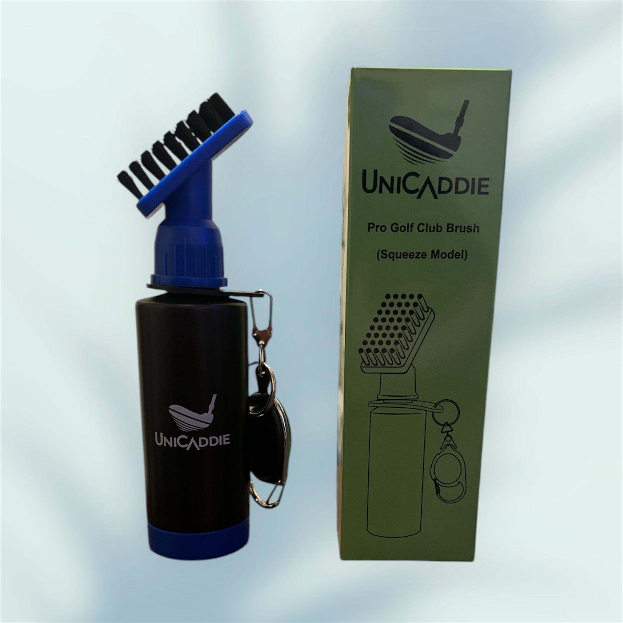 UniCaddie Squeeze Type Golf Club Cleaning Brush β Leak-Proof 4oz Water Bottle & Clip for On-the-Go Clean! ποΈββοΈπ§π§Ή