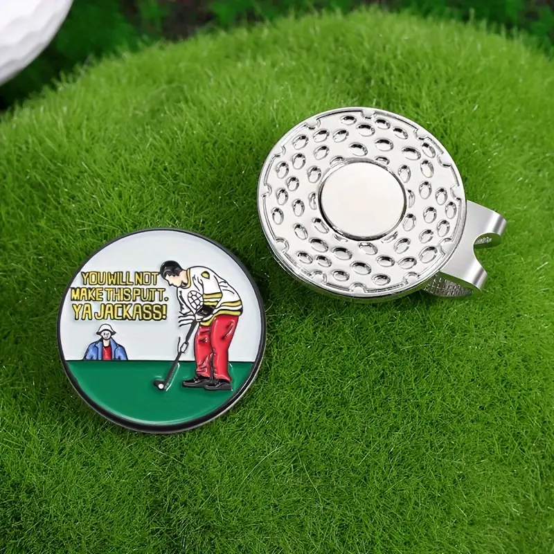 Marker with hat clip ⛳️YA JACKASS Golf Marker– Never Lose Your Marker Again! 🎯