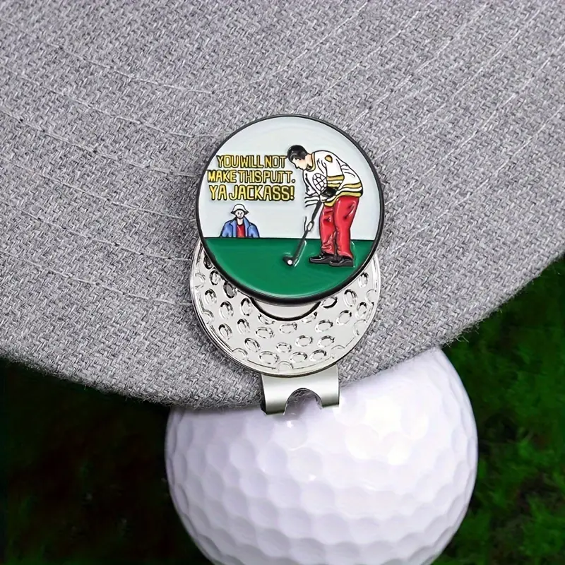 Marker with hat clip ⛳️YA JACKASS Golf Marker– Never Lose Your Marker Again! 🎯