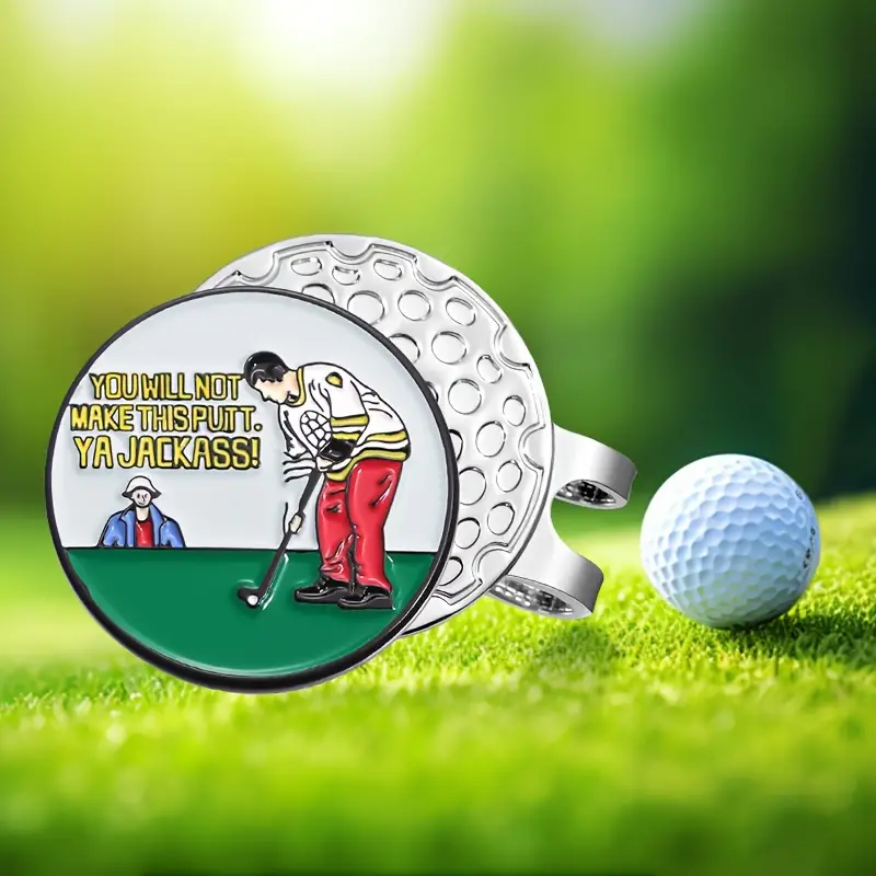 Marker with hat clip ⛳️YA JACKASS Golf Marker– Never Lose Your Marker Again! 🎯