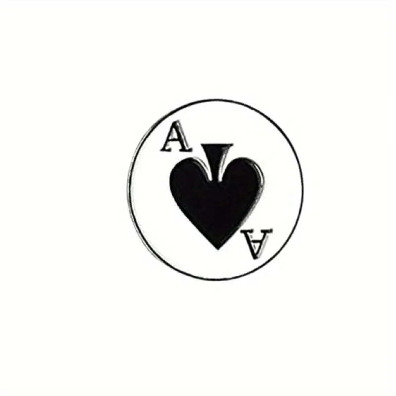 Marker with hat clip ⛳️ Ace of Spade and Red Heart Golf Marker– Never Lose Your Marker Again! 🎯
