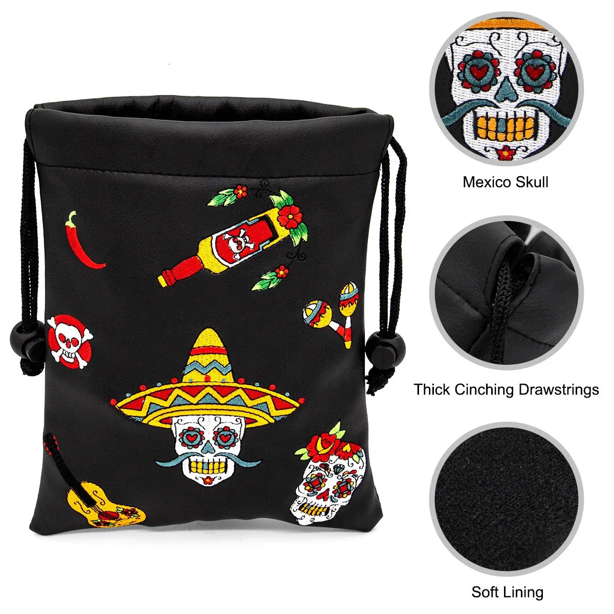 π Sugar Skull Golf Pouch (NoRibbon) β Bold, Stylish & Built for the Green! π
