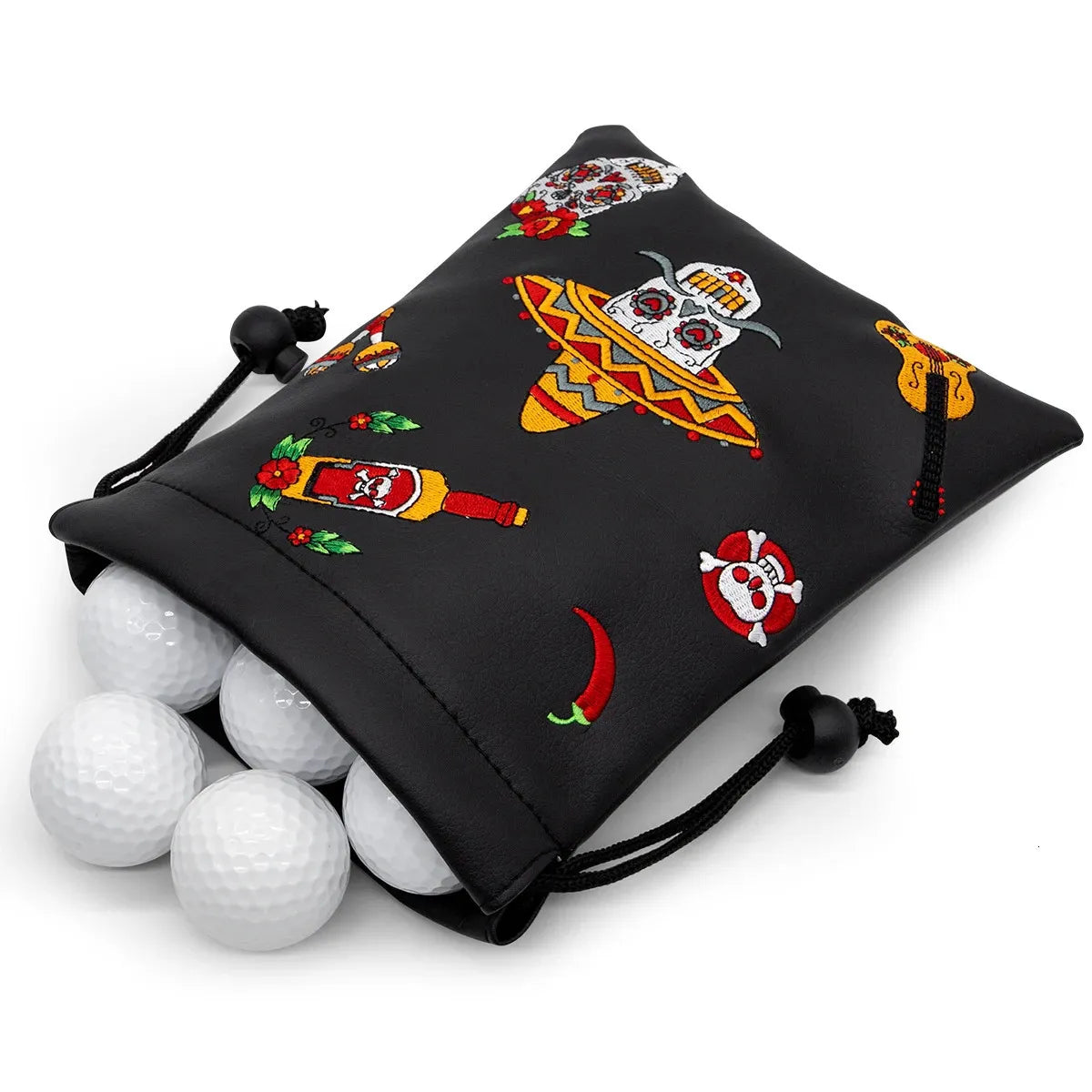 π Sugar Skull Golf Pouch (NoRibbon) β Bold, Stylish & Built for the Green! π