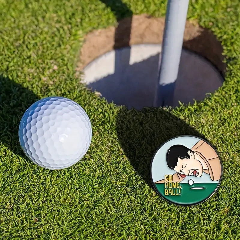 Marker with hat clip ⛳️ GO HOME BALL Golf Marker– Never Lose Your Marker Again! 🎯