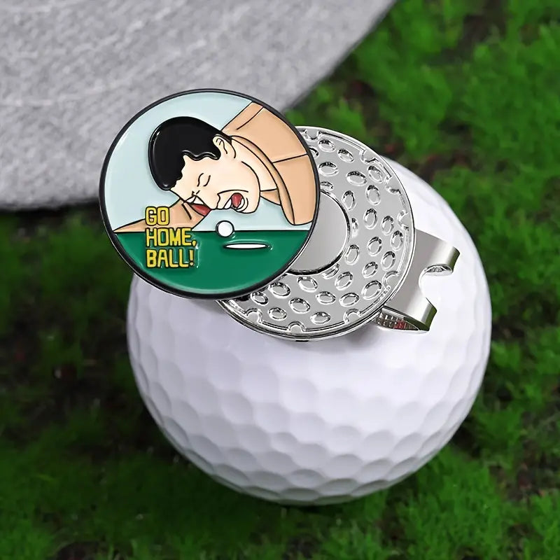 Marker with hat clip ⛳️ GO HOME BALL Golf Marker– Never Lose Your Marker Again! 🎯