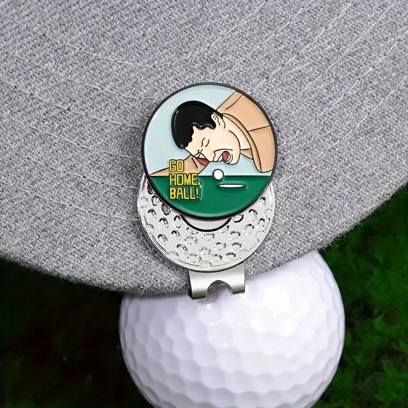 Marker with hat clip ⛳️ GO HOME BALL Golf Marker– Never Lose Your Marker Again! 🎯