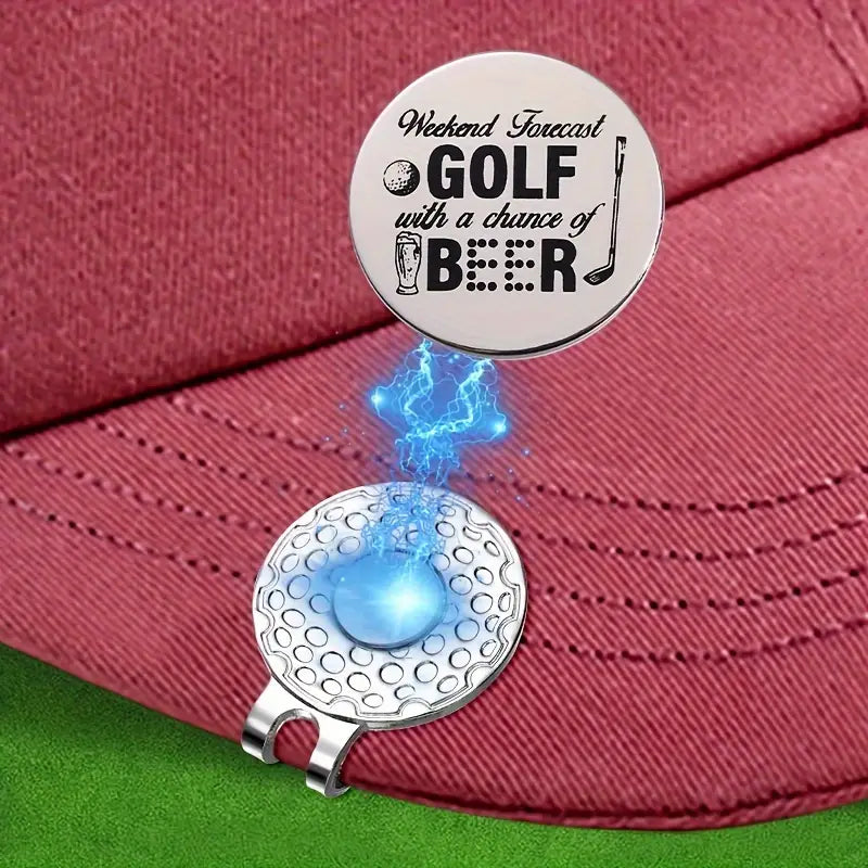 Marker with hat clip ⛳️ Weekend Beer Golf Marker– Never Lose Your Marker Again! 🎯