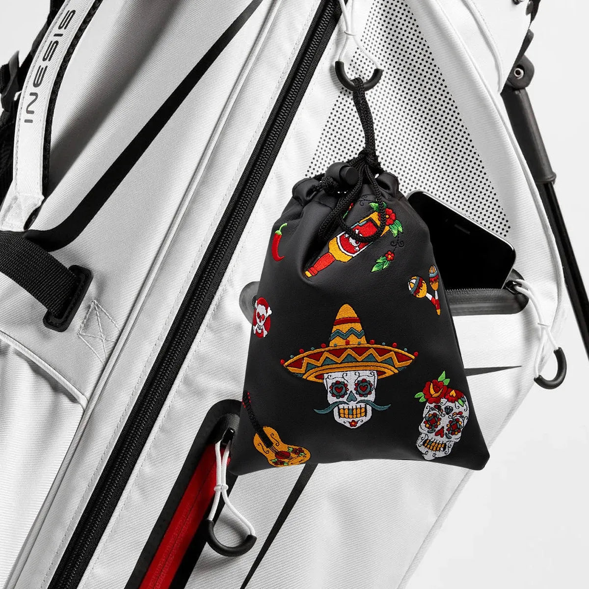 π Sugar Skull Golf Pouch (NoRibbon) β Bold, Stylish & Built for the Green! π