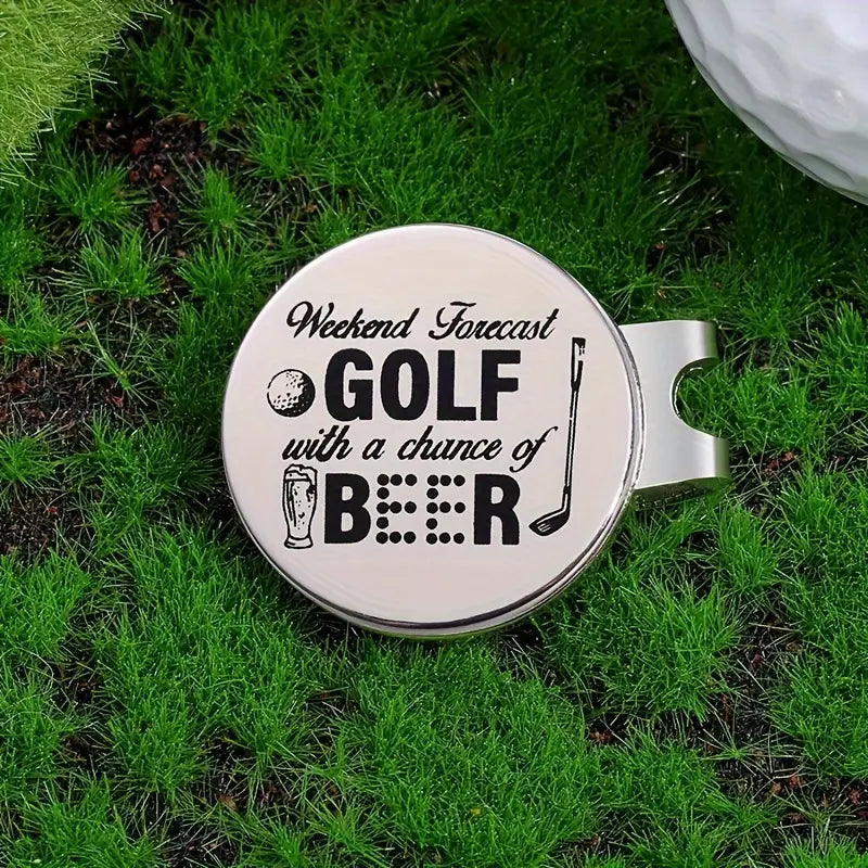 Marker with hat clip ⛳️ Weekend Beer Golf Marker– Never Lose Your Marker Again! 🎯