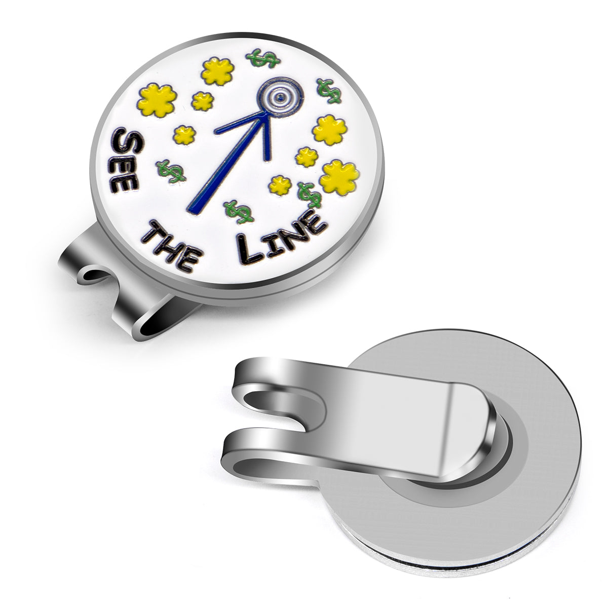Marker with hat clip ⛳️ SEE THE LINE Golf Marker– Never Lose Your Marker Again! 🎯