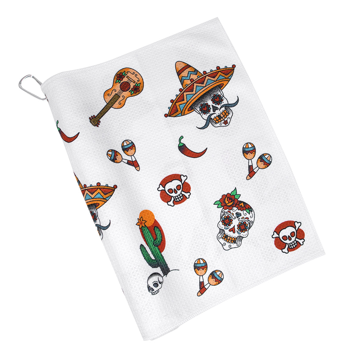 β³ Sugar Skull Microfiber Golf Towel β Play in Style, Clean with Power! ππ―
