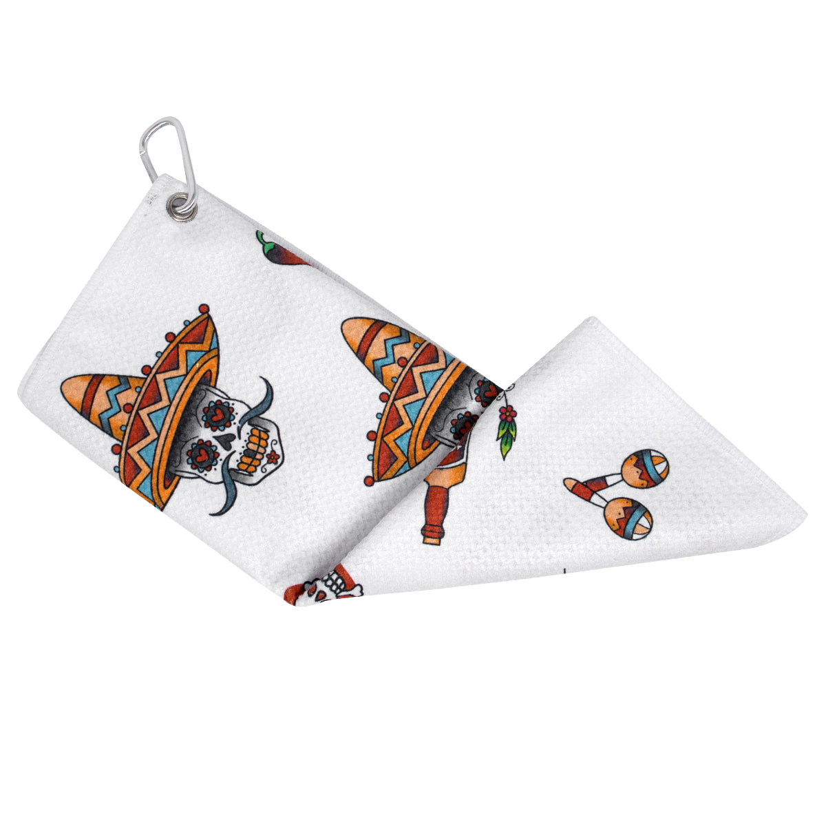 β³ Sugar Skull Microfiber Golf Towel β Play in Style, Clean with Power! ππ―