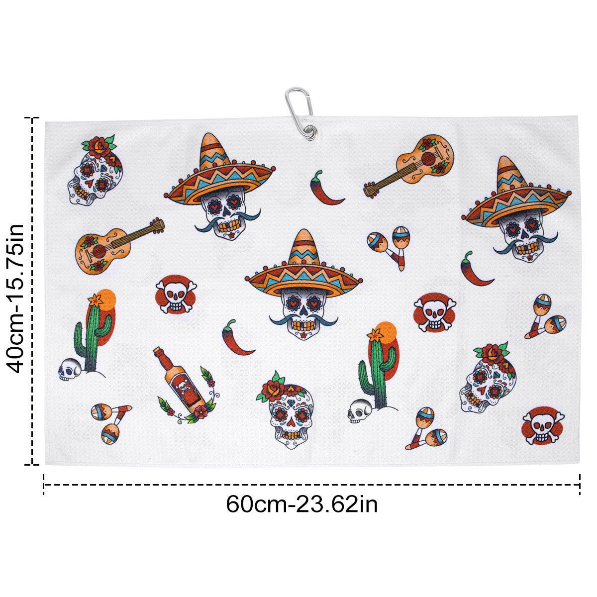 β³ Sugar Skull Microfiber Golf Towel β Play in Style, Clean with Power! ππ―