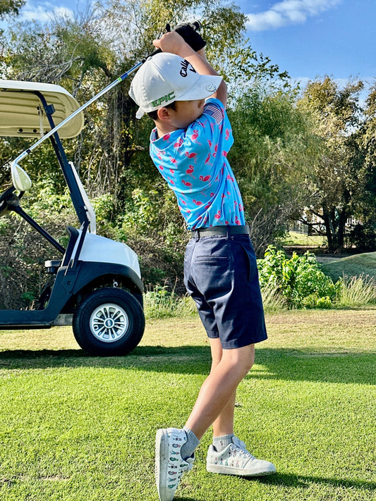 UniCaddie Premium polo  shirt elevates the young golfer's game!