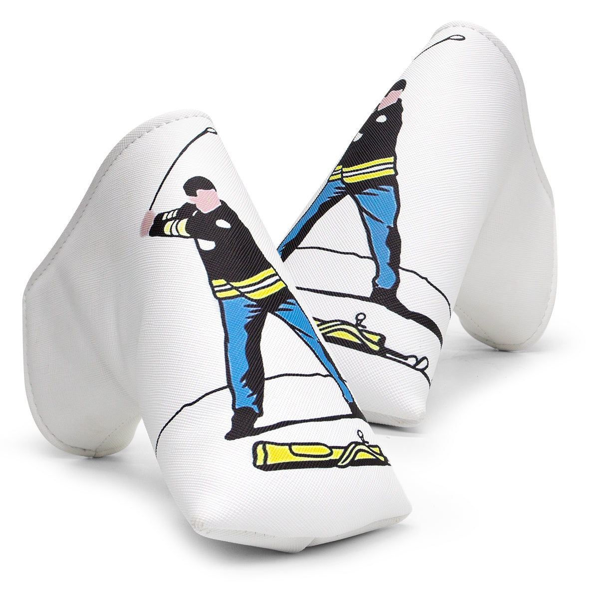 **New Arrivals** Faux Leather Putter Cover (Gilmore White- Blade） – Durable, Soft, and Stylish Headcover with Magnetic Closure for Secure Fit. Protects Your Putter from Dings and Scratches