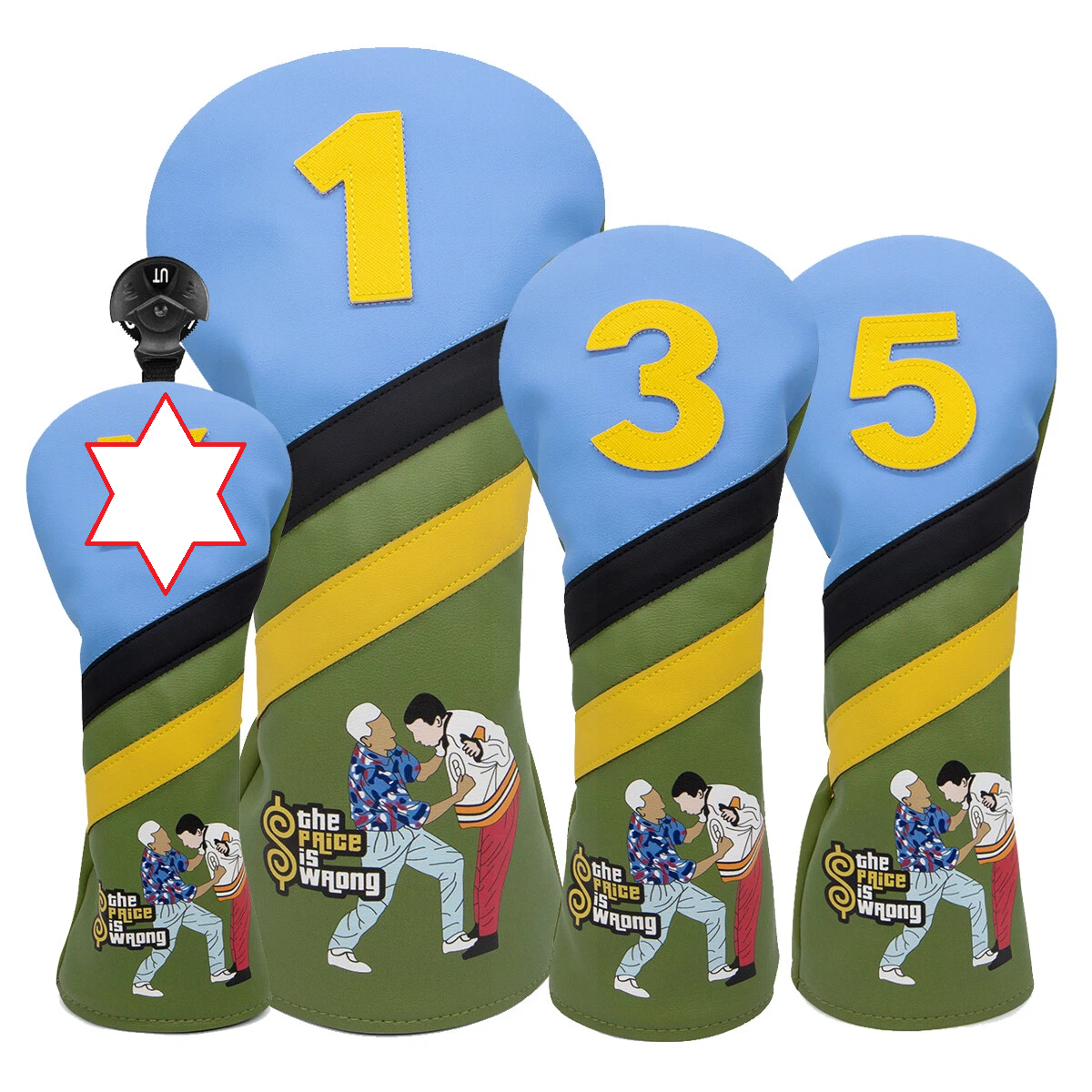 The Price is Wrong Golf Club Headcovers (Driver, Wood, Hybrid)– Fun, Durable, & Stylish! 🍦🏌️‍♂️