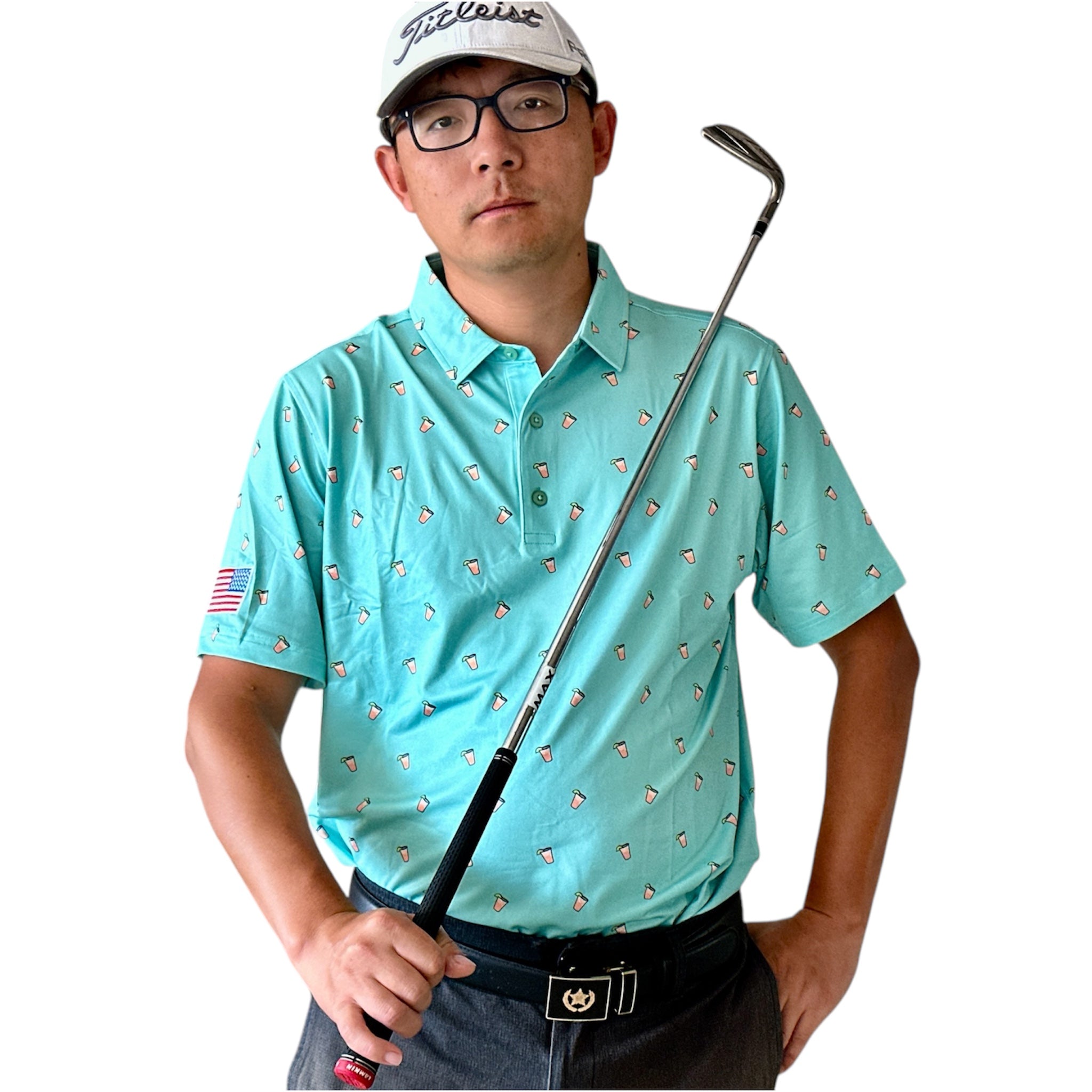 (Men) UniCaddie Ace Golf Polo – Crisp, Classic, Cool in Green!