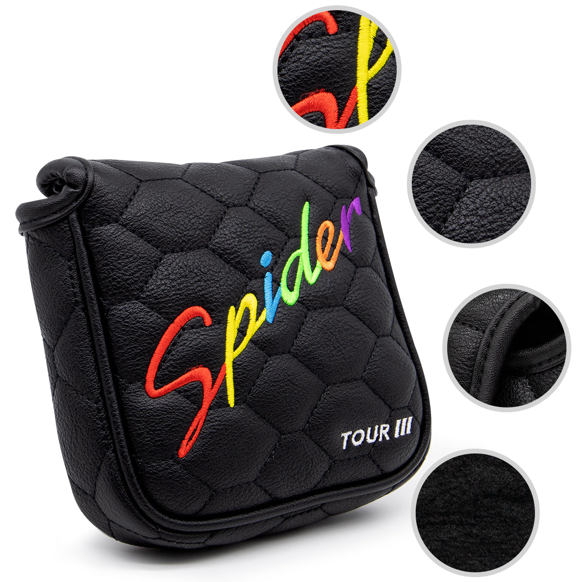 **New Arrivals** Faux Leather Putter Cover (Spider- Mallet） – Durable, Soft, and Stylish Headcover with Magnetic Closure for Secure Fit. Protects Your Putter from Dings and Scratches