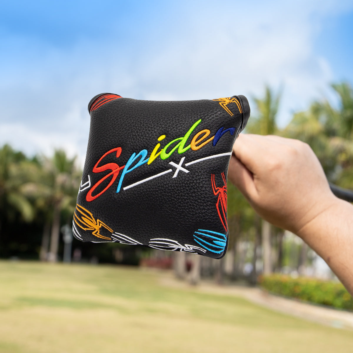 **New Arrivals** Faux Leather Putter Cover (Spider X- Mallet） – Durable, Soft, and Stylish Headcover with Magnetic Closure for Secure Fit. Protects Your Putter from Dings and Scratches