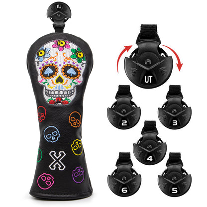 **New Arrival** Golf Club Head Covers (Sugar Skull) – 4 options available. Premium driver, fairway wood, and hybrid covers for golfers. Durable and stylish