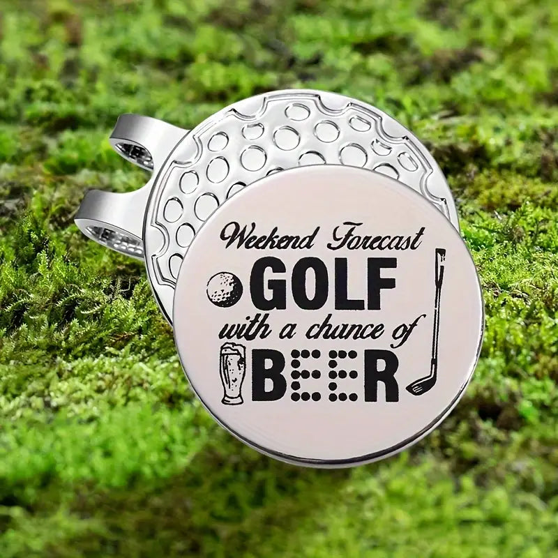 Marker with hat clip ⛳️ Weekend Beer Golf Marker– Never Lose Your Marker Again! 🎯
