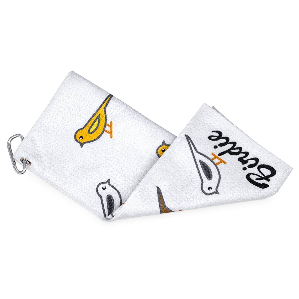 Microfiber Golf Towel (Birdie)with Quick-Dry Dual-Sided Design, Portable Carabiner, Gentle Cleaning, Durable & Easy-Care - Perfect for Golf- Premium Performance Towel