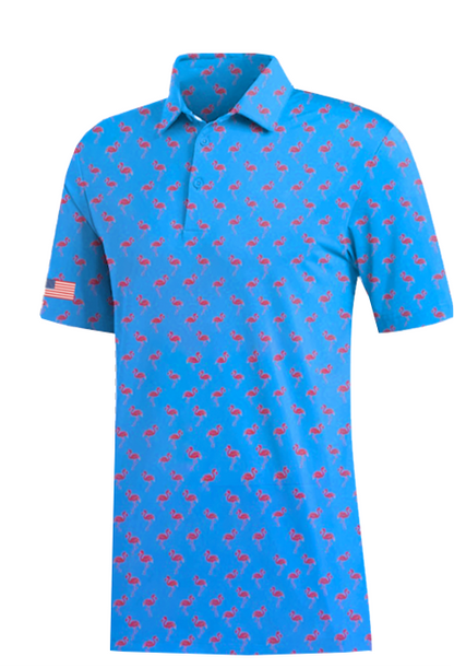 (Holiday 20%OFF) UniCaddie Premium Youth Unisex Golf Polo Shirts- Blue Flamingo