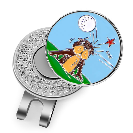 (Bonk!) Golf Ball Marker with High-Quality Magnetic Hat Clip – Durable, Strong Hold, and Easy Access on the Course