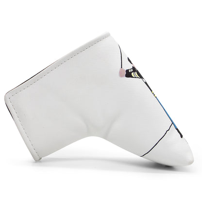 **New Arrivals** Faux Leather Putter Cover (Gilmore White- Blade） – Durable, Soft, and Stylish Headcover with Magnetic Closure for Secure Fit. Protects Your Putter from Dings and Scratches