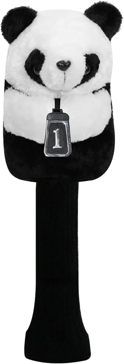 Golf Driver Head Cover (Panda) – Fits 460CC clubs. Perfect for Taylormade, Titleist, Callaway, Ping. Stylish, funny animal design. Durable and universal fit