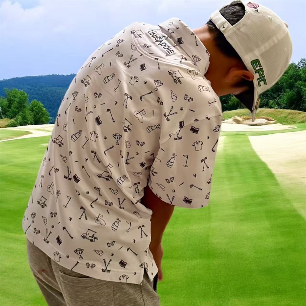 (Youth) Little Legends UniCaddie Golf Polo – White Blast Style!