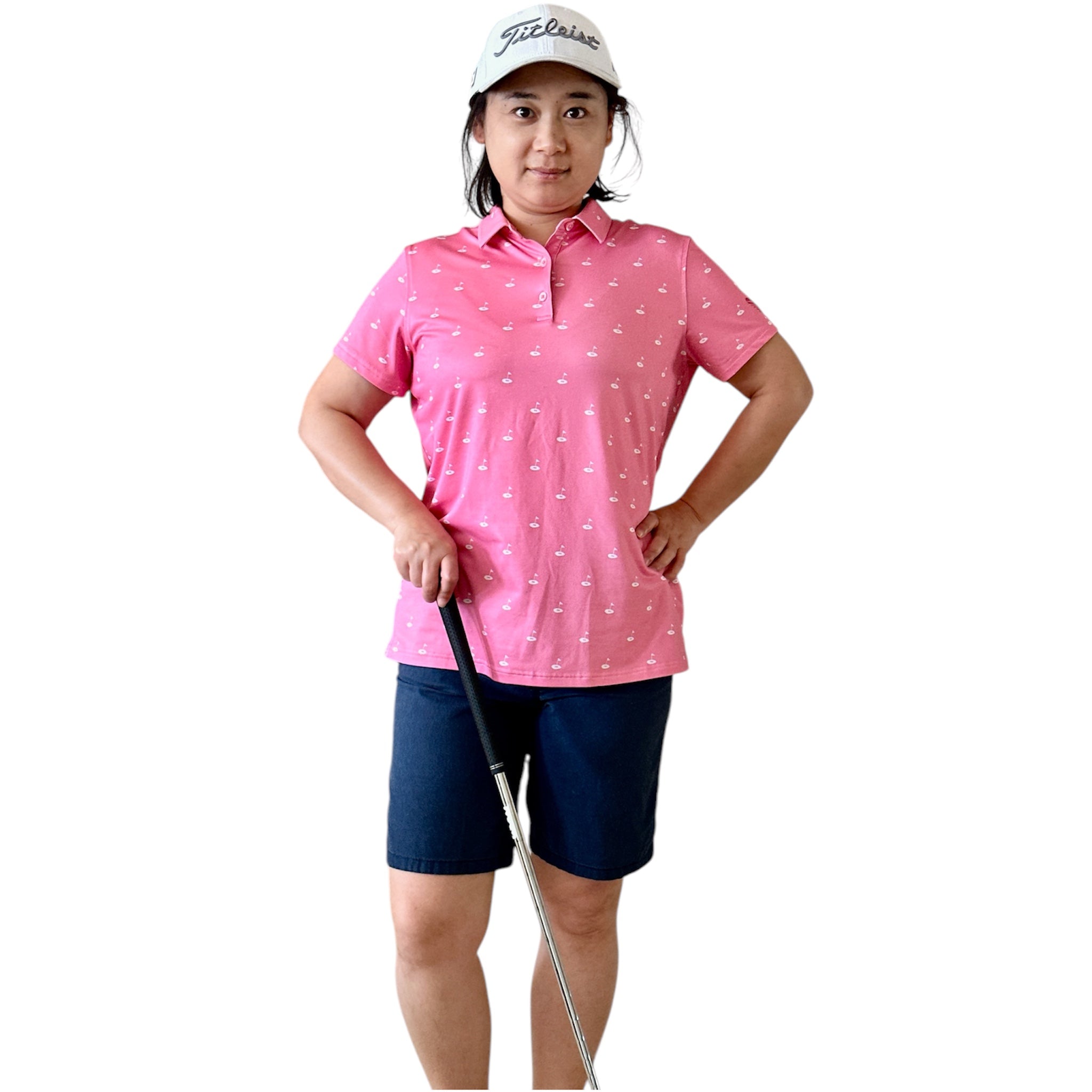 (Women) UniCaddie Ace Golf Polo – Crisp, Classic, Cool in Pink!
