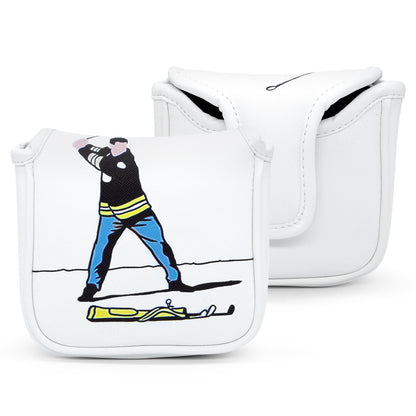 **New Arrivals** Faux Leather Putter Cover (Gilmore White- Mallet） – Durable, Soft, and Stylish Headcover with Magnetic Closure for Secure Fit. Protects Your Putter from Dings and Scratches