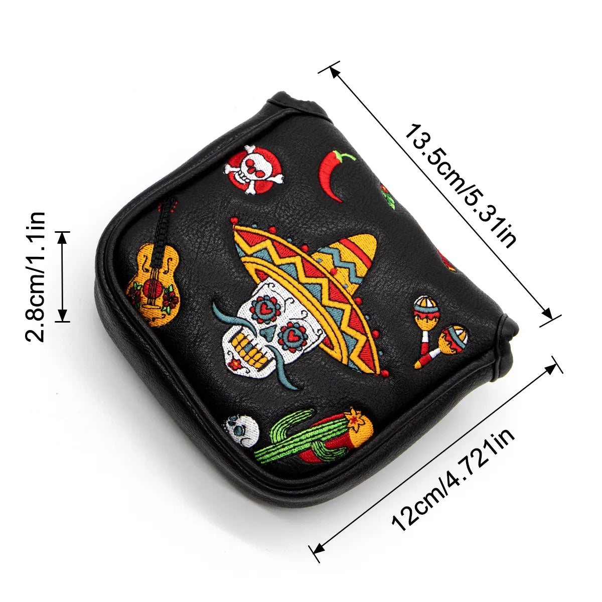 Sugar Skull Mallet Putter Cover(No Ribbon) – Sweet Style, Soft Feel, and a Hole-in-One Fit! 🍦🏌️‍♂️