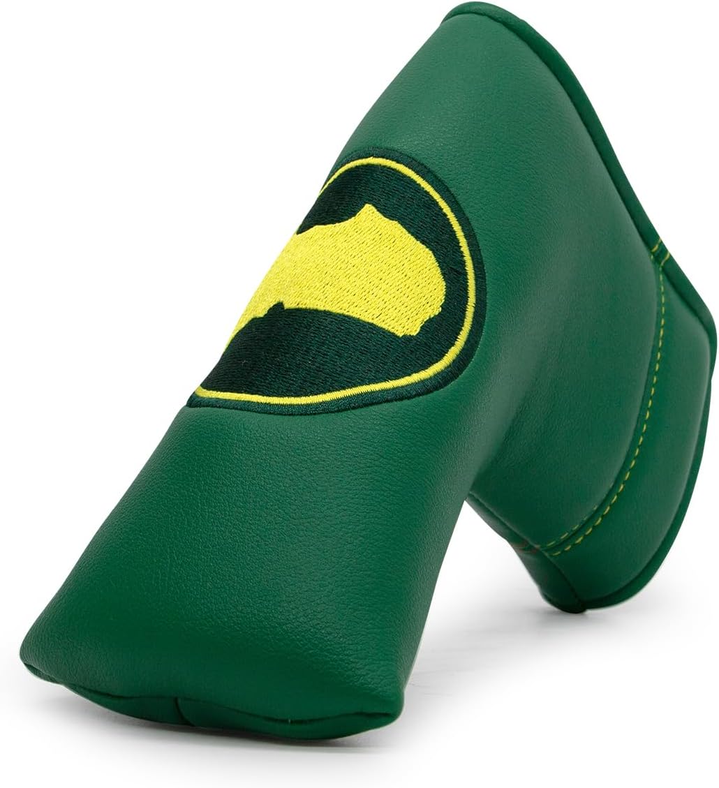 Premium Faux Leather Putter Cover (Masters Green-Blade) – Durable, soft, and stylish with magnetic closure for a secure fit. Protects your putter from dings and scratches