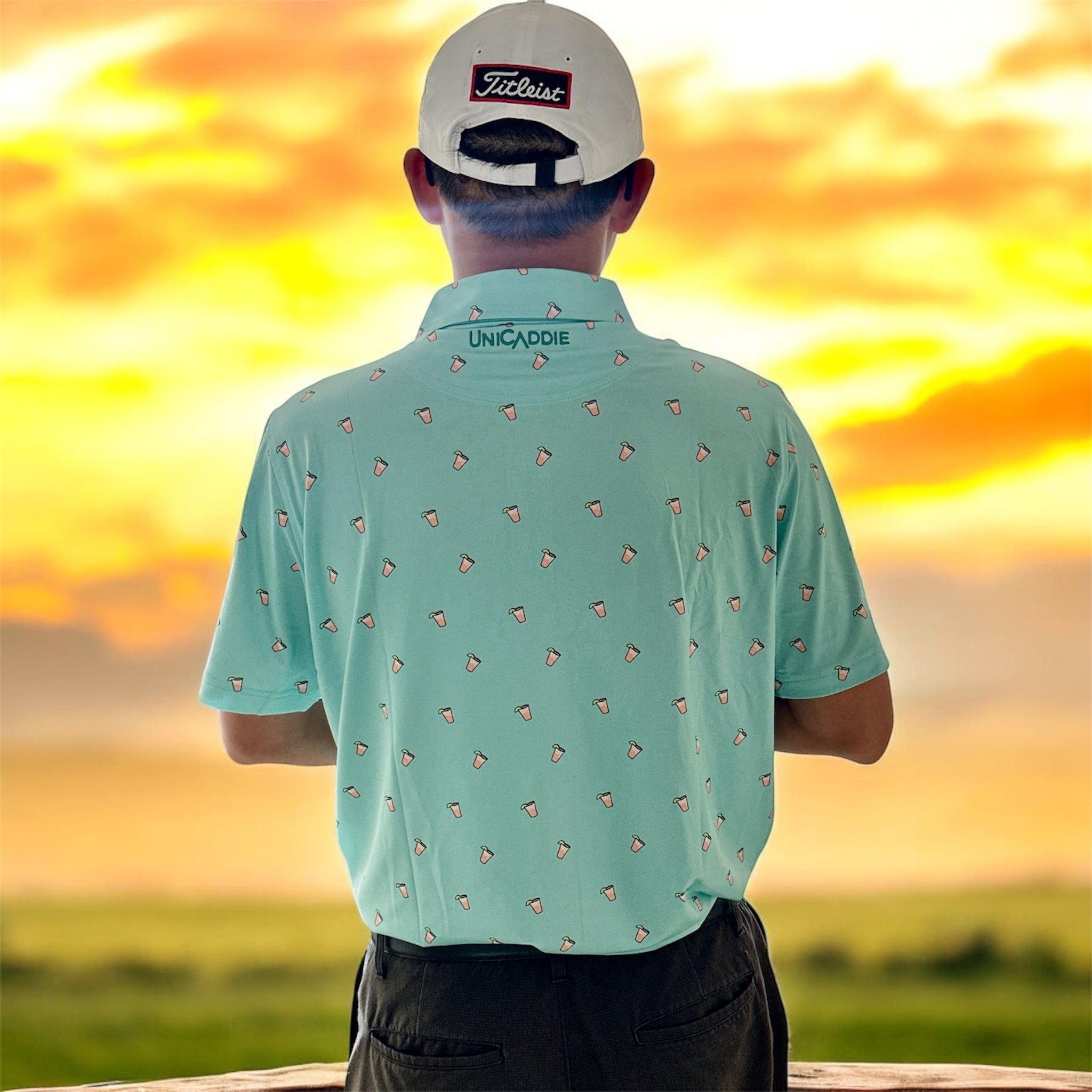 (Men) UniCaddie Ace Golf Polo – Crisp, Classic, Cool in Green!