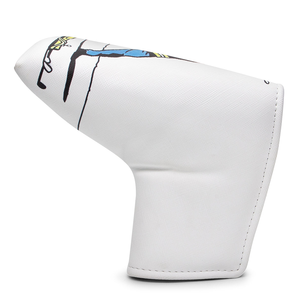 **New Arrivals** Faux Leather Putter Cover (Gilmore White- Blade） – Durable, Soft, and Stylish Headcover with Magnetic Closure for Secure Fit. Protects Your Putter from Dings and Scratches