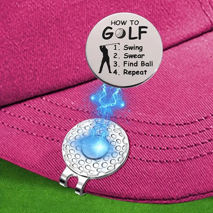 (How to Golf) Golf Ball Marker with High-Quality Magnetic Hat Clip – Durable, Strong Hold, and Easy Access on the Course