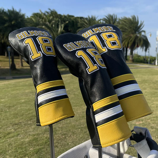 Golf Club Head Covers (Gilmore) – 4 options available. Premium driver, fairway wood, and hybrid covers for golfers. Durable and stylish