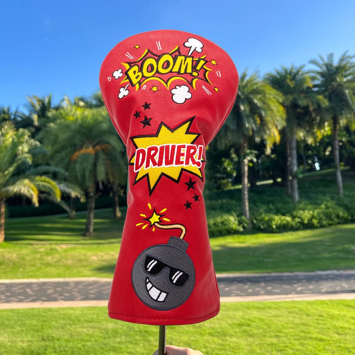 Golf Club Head Covers (BOOM!) – 4 options available. Premium driver, fairway wood, and hybrid covers for golfers. Durable and stylish